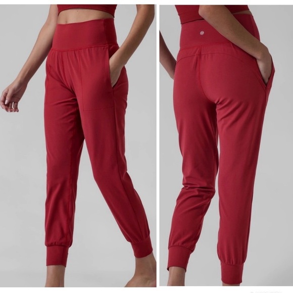 Athleta Pants - Athleta Salutation Jogger Women’s Small Buttery Soft Stretch Decadent Red